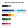 tank top color chart - Kung Fu Panda Merch