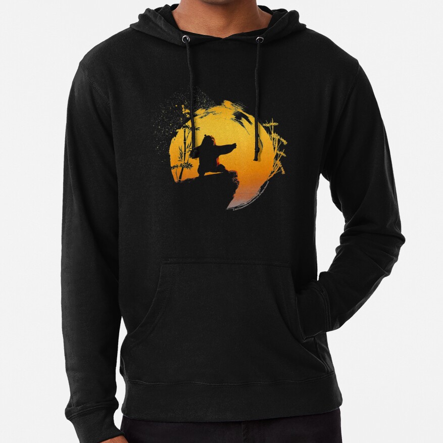 Kung Fu Bear Po Tai Chi Sunset Silhouette Hoodie - Kung Fu Panda Merch